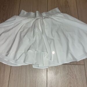 Lululemon Athletica White Skater Mini Skirt with Tie Front